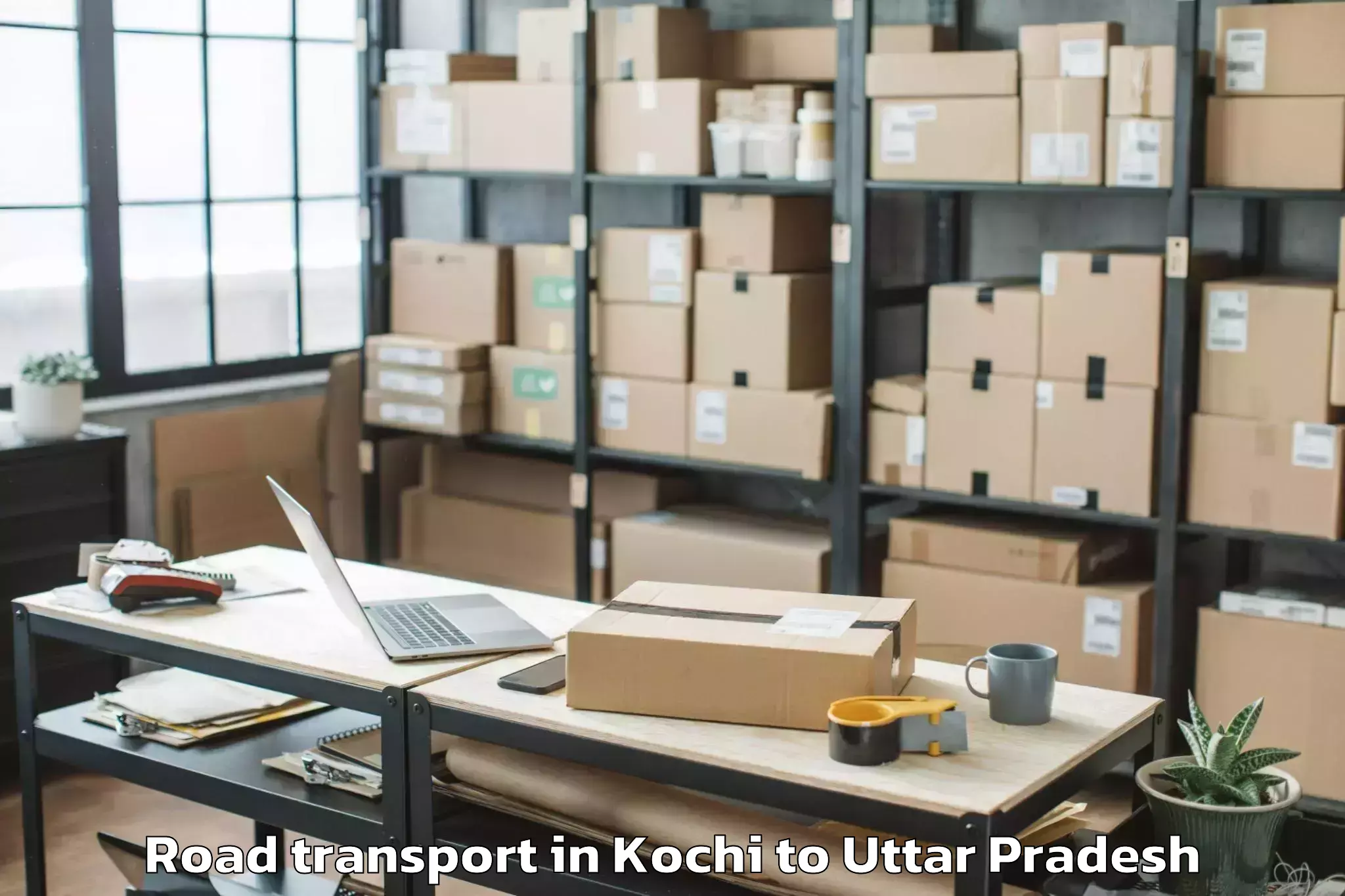 Book Kochi to Etmadpur Road Transport